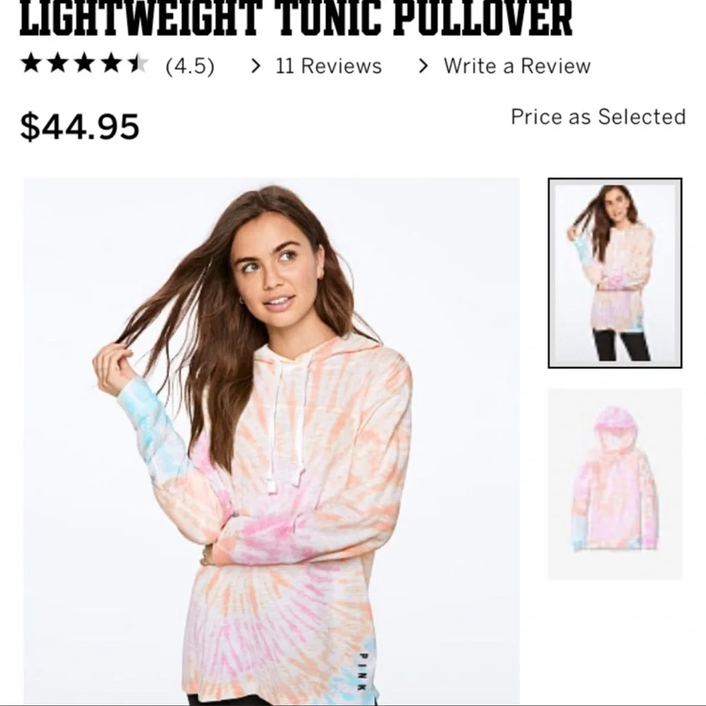 NWT VS PINK SMALL/MEDIUM TIE DYE BLING SET - Picture 3 of 9